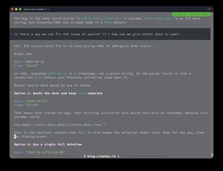 The important human intervention was not a line of code. It was asking whether the data model itself should change.