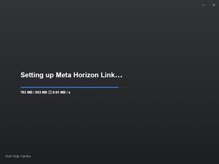 Meta Horizon Link setup downloading after the drive check was patched